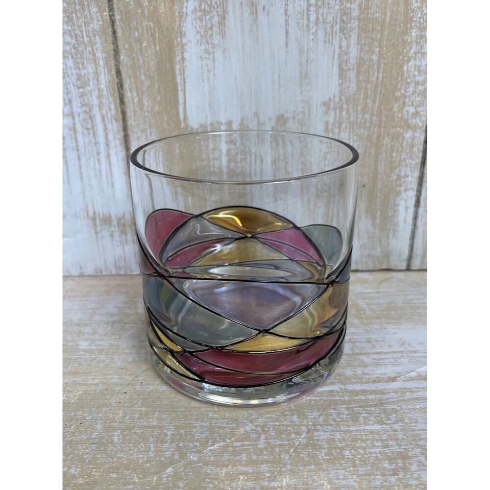 Cornet Barcelona Sagrada Handpainted Whiskey Glass Multicolor Design Replacement